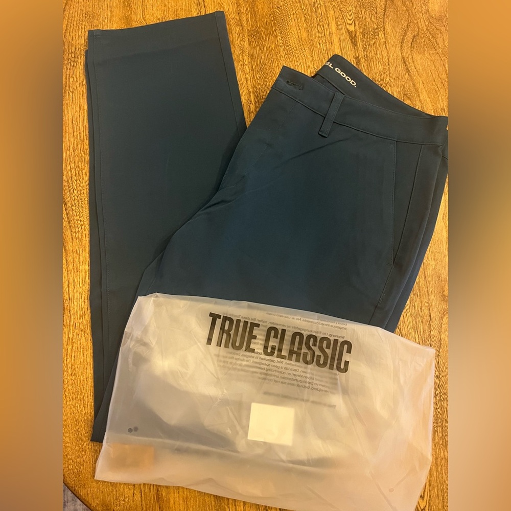 True Classic Men’s Pants | Navy Blue Straight Leg | Size 34x34 - Picture 2 of 9